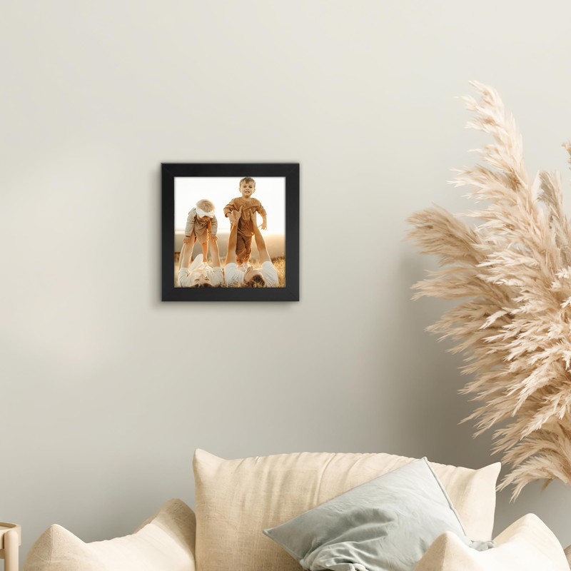 Giftgarden 4x4 Picture Frame Black, 4 by 4 Thin Square