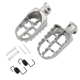 PowerMotor 8mm Aluminium Foot Pegs Rest Footrest Footpegs Fit for XR50 PW50 CRF TW KLX 50cc 70cc 90cc 110cc 125cc TaoTao Dirt Pit Bike Motorcycle Jonway(White)