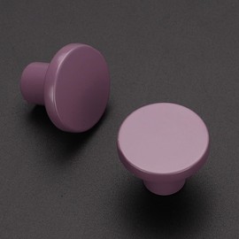 Ravinte 3 Pack Cabinet Knobs Purple Kitchen Cabinet Knobs Round Dresser Drawer Knobs Purpleen Drawer Pulls Closet Door Knobs 1-1/5 Inch