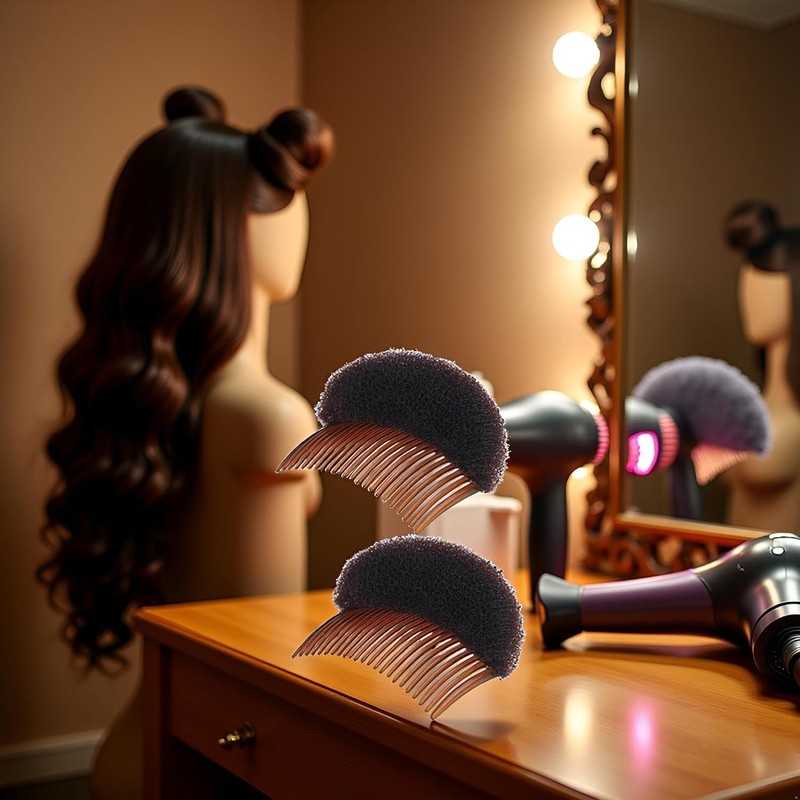 2Pcs Hair Styling Accessories Set, Foam Bun Maker Inserts, Volume