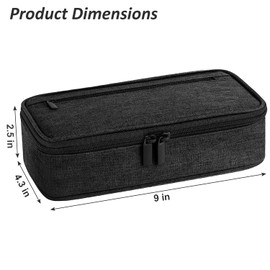 chenqi Pencil Case, Large Capacity Pencil Case, School Stationery Organizer for Boys and Girls, Aesthetic Pencil Bag Suitable for Kids Teenagers Students Women Men (Black)