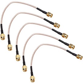 SMA Cable Male to SMA, RFAdapter 5-Pack 0.5ft 15cm RF Coaxial Coax Cable RG316 Antenna Extender Adapter Jumper
