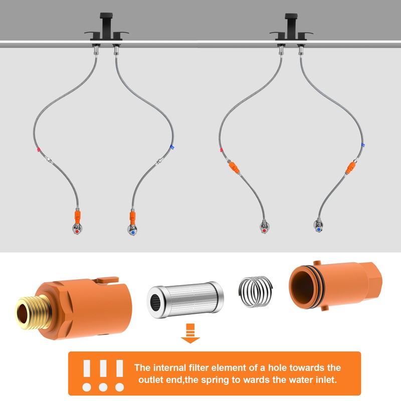 TIORIY 2 Pack Sediment Water Filter G 3/8 (9/16") with