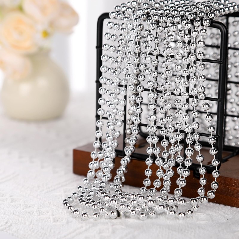 SWANUCKY 48 Pack Mardi Gras Beads Necklaces, 33 Inch Plastic