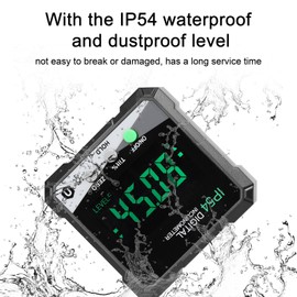 IP54 4*90° Portable Digital Inclinometer LCD Backlight Digital Protractor Slope Meter Digital Angle Ruler Single-side Magnetics Multifunctional Protractor Absolute Relative Mesuring Mode Data Hold