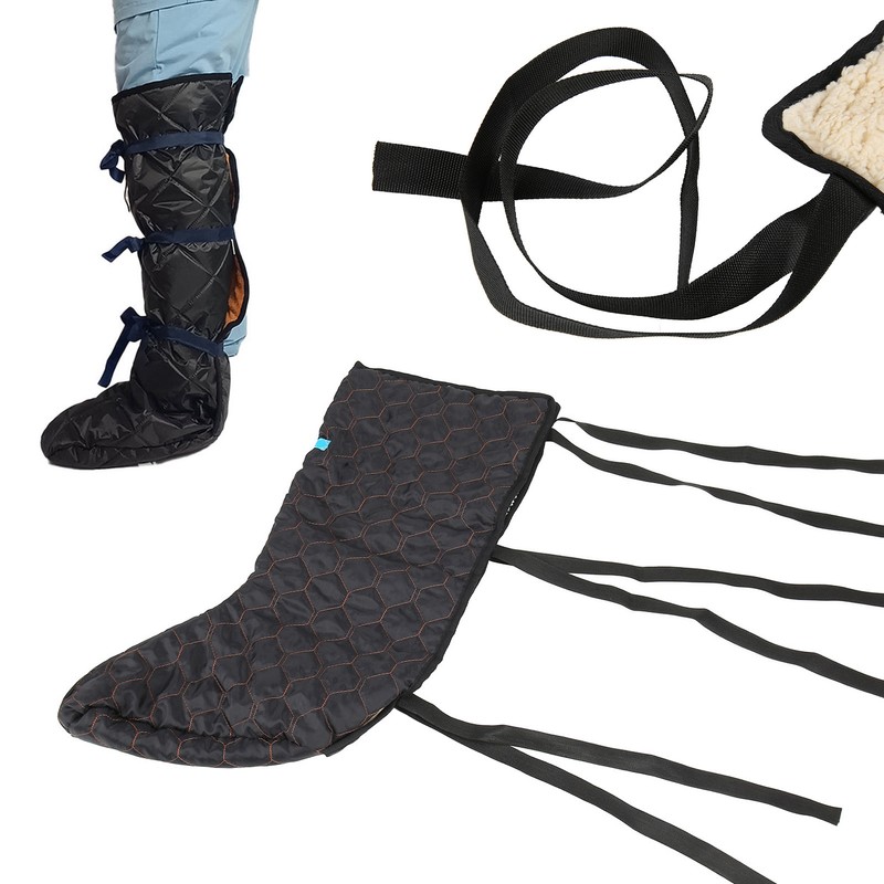 Walking Boot Cover Windproof Elastic Adjustable Fleece Soft Lining Feet