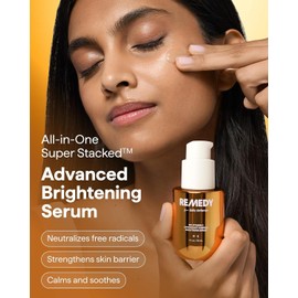 Daily Defense Remedy |15% Vitamin C Complex Brightening Serum Fragrance-Free Stabilized with Next-Generation Antioxidant Ferulic Acid Ectoin Dermatologist Dr. Shah 1 Fl Oz / 일일 방어 요법 | 15% 비타민 C 복합체 브라이트닝 세럼 차세대 항산화제 페룰산 엑토인으로 안정화된 무향 피부과 의사 샤 박사 1 Fl Oz