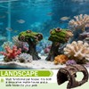 QEXUJOW Aquarium Decor Themed Ornaments, Four Hollow Wooden Tree Trunks,