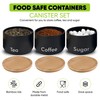 MantraRaj 3PCS Tea Coffee Sugar Canister Set Kitchen Canister Set