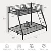 VECELO Bunk Bed Twin Over Twin, Metal Bunkbeds with Ladder