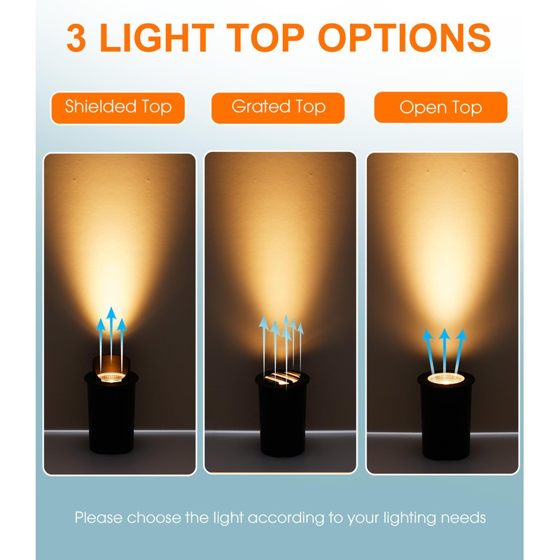 [6 Pack] CLOUDY BAY 9W Well Lights Landscape LED In