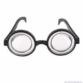 Round Bubbles Glasses Bug Eyes Specs Coke Bottle Costume Goggles
