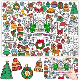 Christmas Tablecloth, Colouring Tablecloth for Children, 118 x 85 cm, Paper Tablecloth Christmas, Party Bag Christmas Children