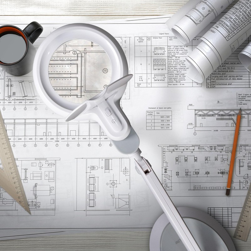 OttLite LED Space-Saving Magnifier Desk Lamp with Optical-Grade Magnification (White)