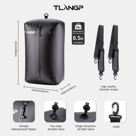 TLANGP Travel Vacuum Bags, with Pump, Suitable for Carry-On Luggage and Backpacks, Compression Bags for Home Storage, Clothing Vacuum Sealing Storage Cubes (3pcs + Pump)