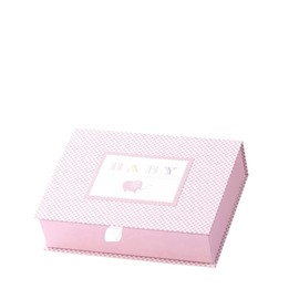 Rössler Papier 14561928000 Memory Box Baby Girl, Pink, 215 x 55 x 155 mm, Birth and Christening, Pack of 1