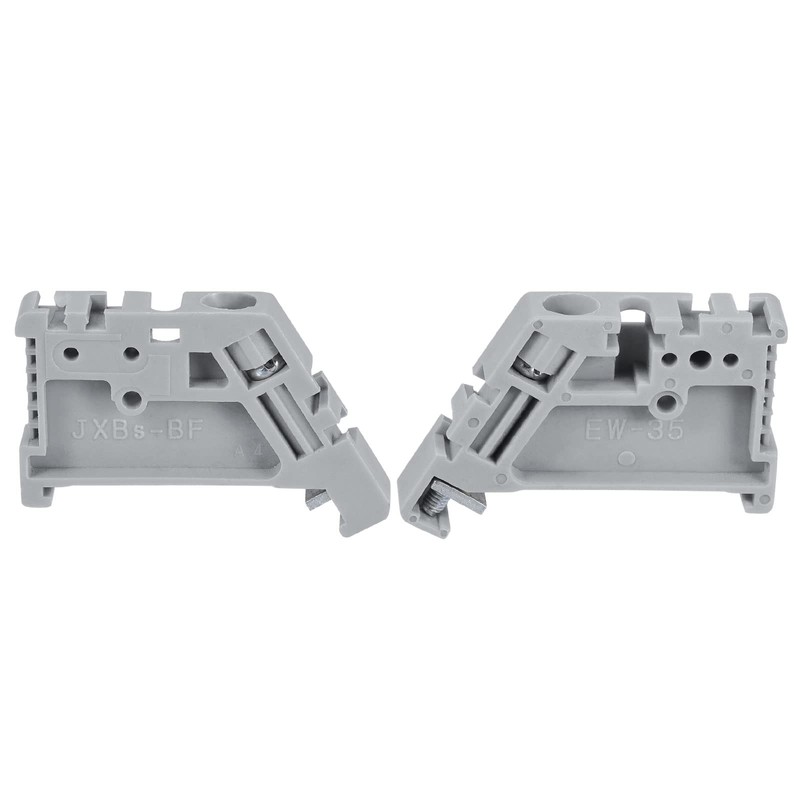 sourcing map DIN Rail Mounting Terminal Blocks End Plugs Clamp