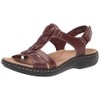 Clarks Sandalias Planas Laurieann Kay para Mujer, Bronceado Cuero, 9