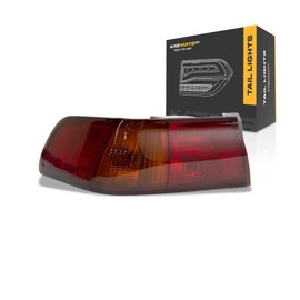 KarParts360 For Toyota Camry 1997 1998 1999 Tail Light Assembly Driver Side | Outer | Red/Amber Lens | Chrome Housing | Plastic | With Black Trim/NAL Light Design | TO2800124 | 166-58849BL, 81560AA011