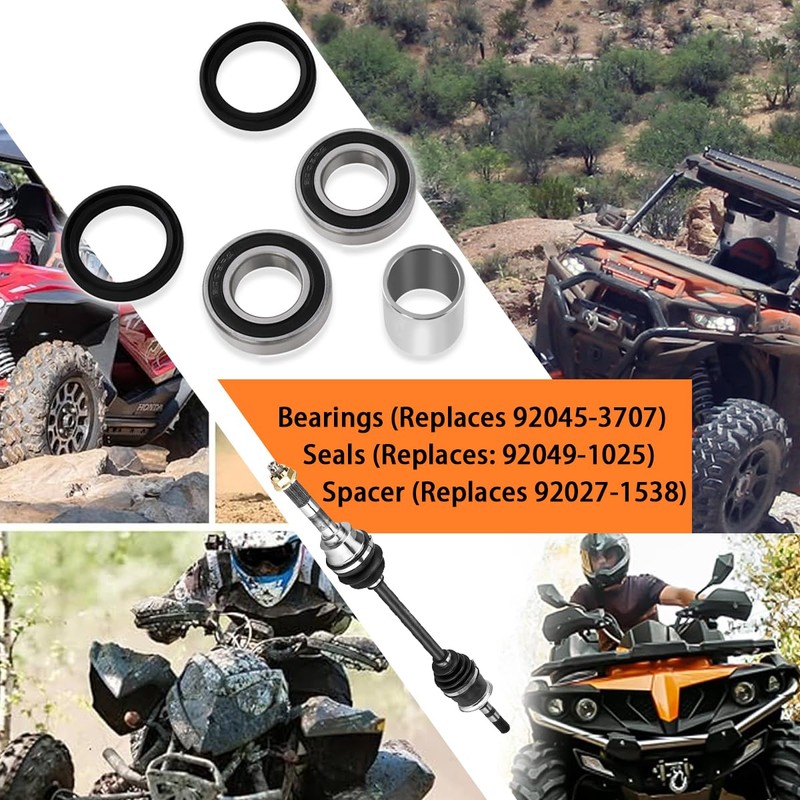 Ciuouient Front Axle Wheel Bearing & Seal Kit Compatible with