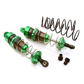 Integy RC Model C28474GREEN Machined 90mm Front Big Bore Shocks for Traxxas 1/10 Stampede, Rustler & Slash