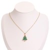 Xeyai Gold Plated Christmas Pendant Necklace for Women Trendy,CZ Christmas