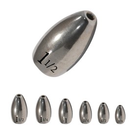 Reaction Tackle Tungsten Flipping Weights Sinkers - 1oz Silver