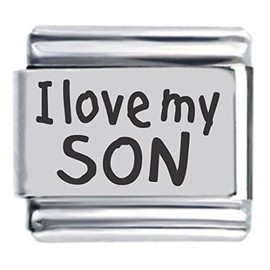 Clearly Charming I Love My Son Laser Italian Charm