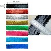5CM Elastic Sparkly Headband 2PCS,Sequin Headbands For Women,Black Glitter Sport
