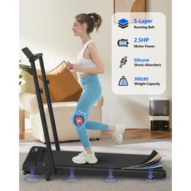 Walking Pad Treadmill with Incline,Walking Pad 300 Lb Capacity with Handle Bar, 3 in 1 Foldable Under Desk Treadmills for Home Small Office