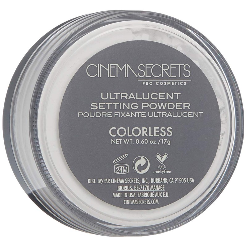 Cinema Secrets Ultralucent Setting Powder- Colorless. Talc-Free Loose Mineral Powder
