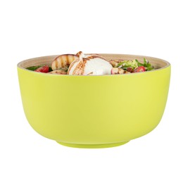 Restaurantware-Bambuddha 25 Ounce Medium Salad Bowl, 1 Heavy-duty Round Salad Bowl - Sustainable, Reusable, Green Bamboo Serving Bowl, For Serving Salads, Fruits, And Appetizers