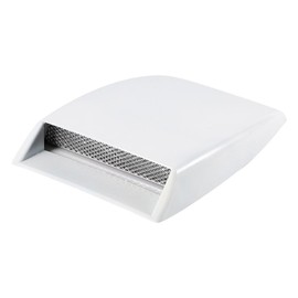 Car Air Flow Inlet Cover, Fydun Universal Car Decorative Air Flow Inlet Scoop Bonnet Vent Sticker Cover Hood (White)