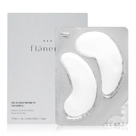 Flanerie Radiant Glow Eye Masks | Pack of 5 | 5 x 4g, with Vitamin C, Collagen and Hyaluronic Acid Eye Patches, Vegan Formula