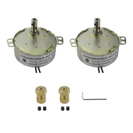 CHANCS 2PCS Turntable Motor TYC-50 110V 2.5-3RPM Synchronous Motor for DIY Cup Turner with 7mm Bore Flexible Shaft Flexible Coupling Connector TYZ49