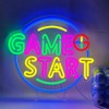 UExnkj-Y Game Start Neon Sign LED Game Neon Sign 14.5"x12.6"