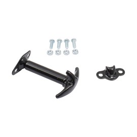 Brock Replacement Black Hood Latch Safety Catch Kit Compatible with 1944-1986 CJ Series 1987-1995 Wrangler 55009343 55009428