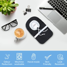 GBmates Ostomy Bag Cover Rose Noir, Rose Noir, One Size