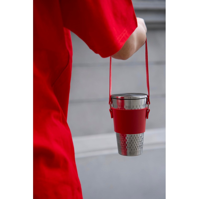 Susable Eco Cup Red Insulated Stainless Steel Drinking Cup 450