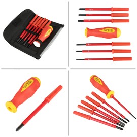 Artillery Screwdriver Set, 7 Pcs Electrician Screwdriver Multifunction Insulated Slotted Cross Electrician Screwdriver Set, SL-PH Voltage Tester, Heavy Duty Magnetic Screwdriver