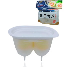 BeeRoom Seasoned Egg Container, Seasoned Egg Maker, Ajitama Meijin, Boiled Eggs, Boiled Eggs, Set of 2, Seasoning Saving, Spice Saving Type, For Salting with Little Seasonings