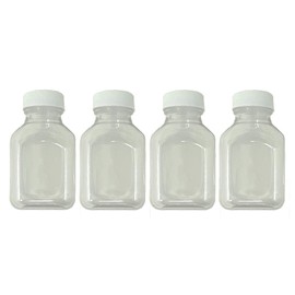 Plastic Juice Bottles, Reusable Beverage Containers, Juice, Milk and Other Beverages (8 OZ)