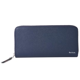 Paul Smith 813019 P917 Bright Stripe Puller SS24 Long Wallet with Genuine Storage Box & Cleaning Cloth, 02.navy