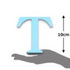 10cm Alphabet Letter Blue Clarity Canvas Initial Object (T)