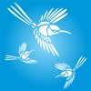 Hummingbird Stencil - 26.5 x 26.5 cm (M) - Reusable