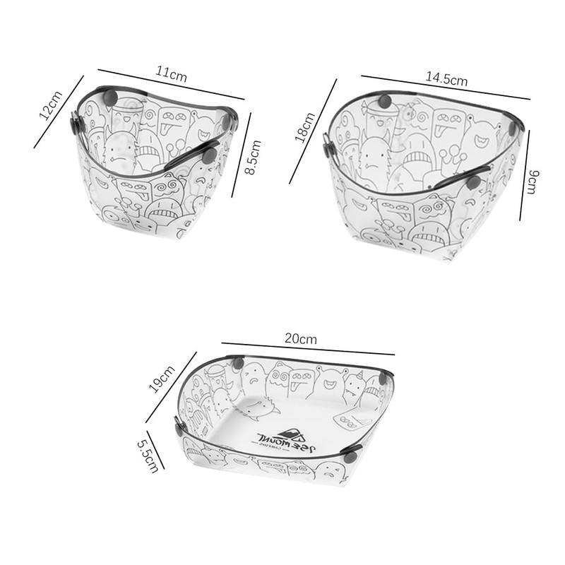 Laroal 4-Piece Portable Camping Tableware Set – Ultra-Light Folding Bowl,