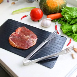 Defrosting Plate, Quick Defrosting Plate, High Thermal Conductivity, Defrosting Plate, Non-Stick Coating, Aluminium Defrosting Plate for Meat, Fish, Vegetables, Cooking, Kitchen, Home