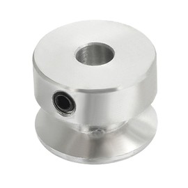 PATIKIL V-Belt Pulley, 6mm Fixed Bore 20mm Outer Dia Single Groove Pulley Wheel Aluminum Alloy V-Groove Drive Pulley for Motor Shaft 1-3MM PU Round Belt