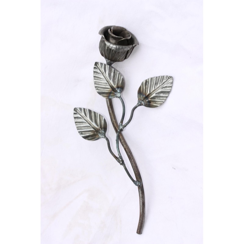 UHRIG Wrought Iron Rose, Decorative Flower Made of Steel, Garden