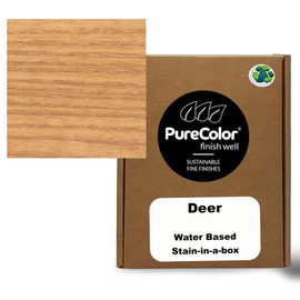 PureColor - Wood Stain and Finishes - Eco-Friendly, Vivid Colors, Deep Pigment, Ready to Use, Water-Based, Low VOC, No Odor, & Easy Clean-Up. Quart, Deer